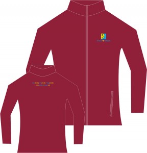 Men's Burgundy Micro Fleece Jacket