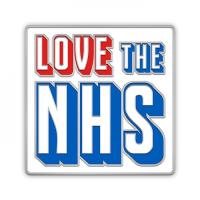 Vintage style 'Love the NHS' metal pin badge.

Enamel filled with epoxy coating with butterfly pin fastening.

Supplied on Smile4Wessex card mount. 

Includes postage